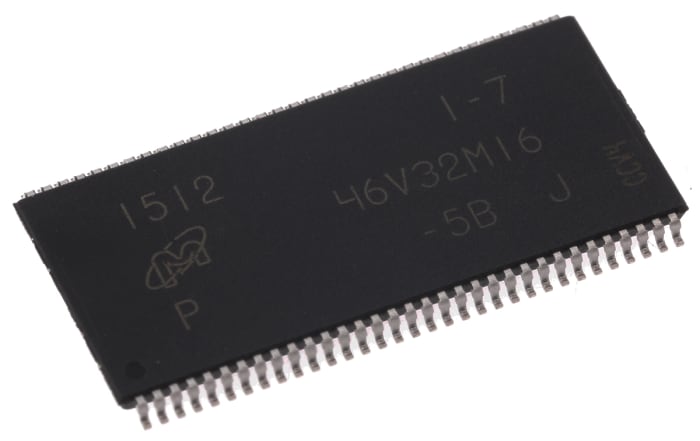 Micron MT46V32M16P-5B :J, DDR SDRAM Memory 512MB Surface Mount, 200MHz, 2.5 V to 2.7 V, 66-Pin TSOP