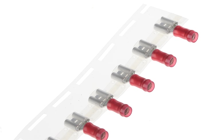 Cosse faston TE Connectivity, 640903-2, Isolé, Rouge, série : PIDG FASTON .250