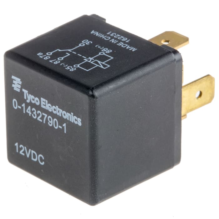 Relais automobile TE Connectivity, 12V c.c., 30A, 1 RT, Enfichable