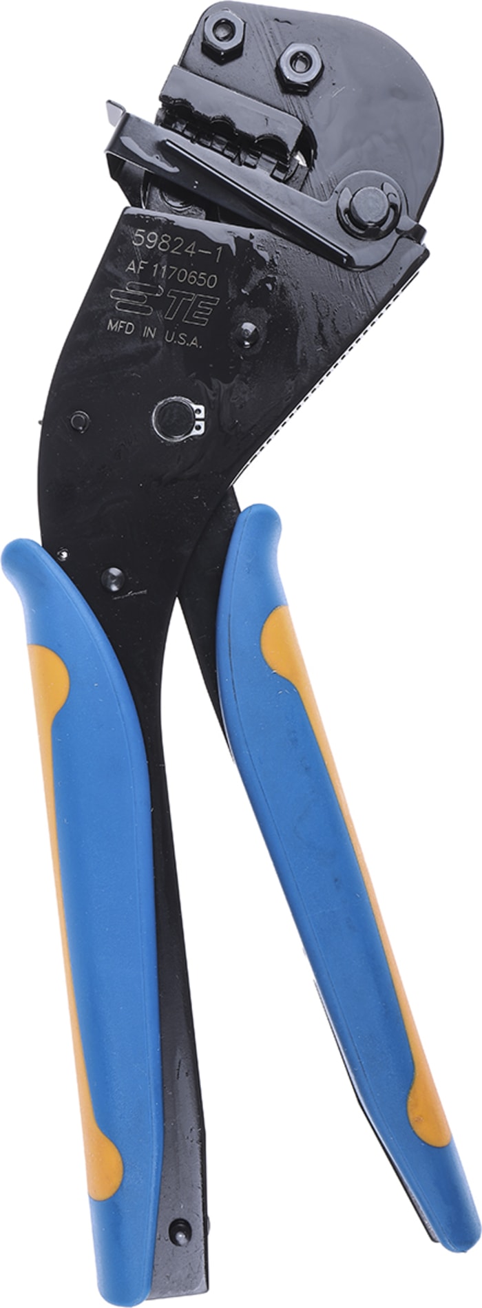 TE Connectivity Tetra-Crimp Hand Ratcheting Crimp Tool for PIDG Splices, PIDG Terminals, Plasti-Grip Terminals