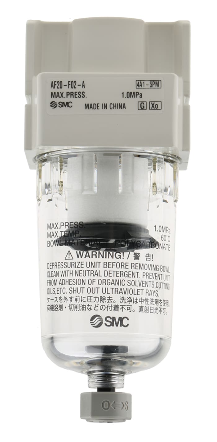 Filtro neumático SMC AF 5μm G 1/4, Manual
