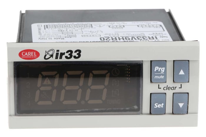 Carel IR33 Panel Mount PID Temperature Controller, 76.2 x 34.2mm, 1 Output Relay, 115 → 230 V ac Supply Voltage