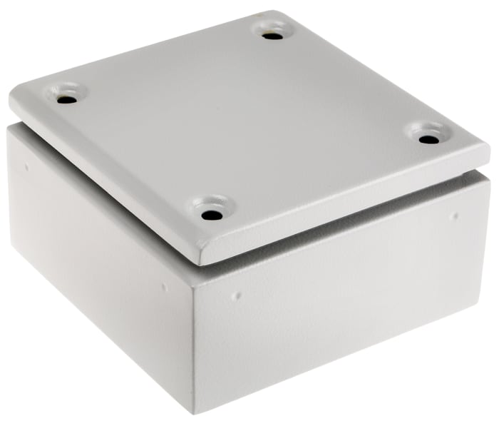 Nástěnná krabice, řada: Spacial SBM IP66 s prostými dvířky Ocel Šedá 150 x 150 x 80mm RAL 7035