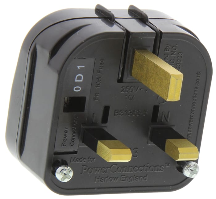 Power Connections ECP WH R 5A European Converter Plug   White 5A | Rapid Electronics