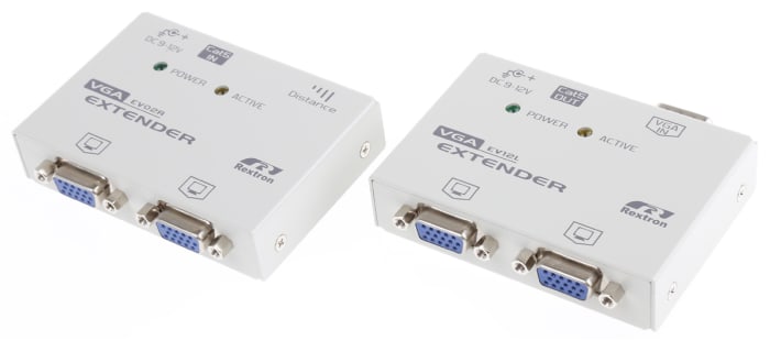 NewLink 2 Port VGA over CATx Extender Pair 150m, 1024 x 768 Maximum Resolution