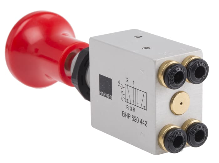 RS PRO Push Pull 4/2 Pneumatic Manual Control Valve BHP Series, Push In 4 mm, 4mm, III B