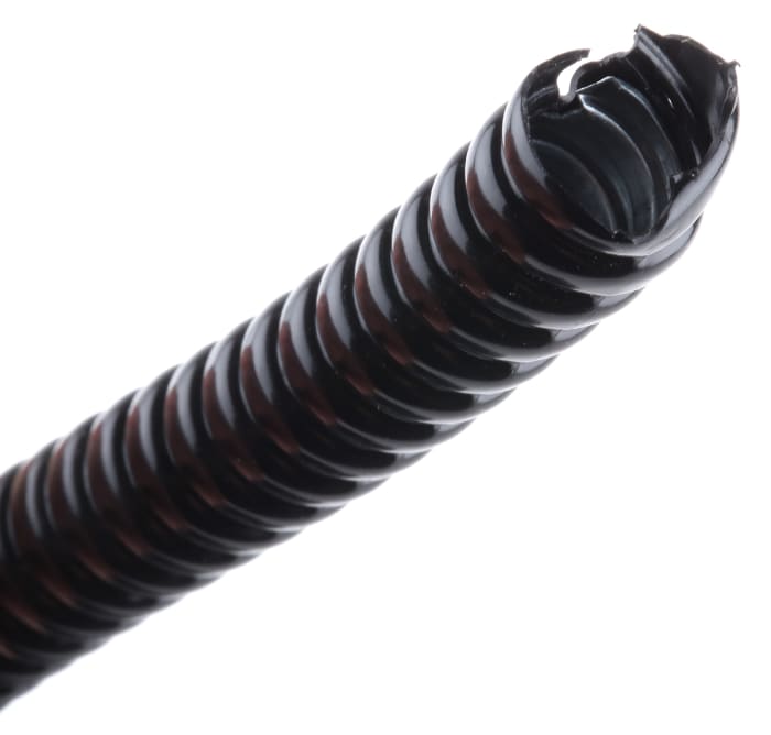 RS PRO Flexible Conduit, 12mm Nominal Diameter, Galvanised Steel, Black