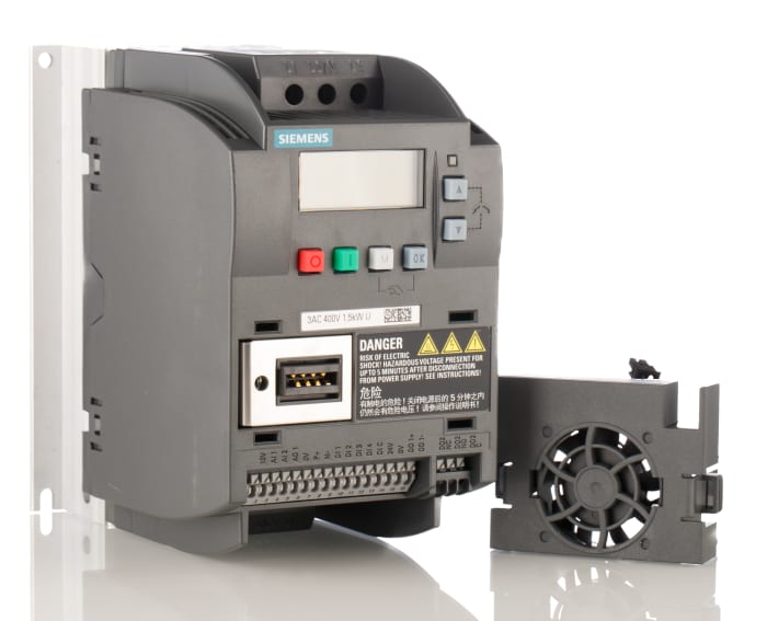 Variateur de fréquence Siemens SINAMICS V20, 1,5 kW 400 V c.a. 3 phases, 4,1 A, 0 → 550Hz