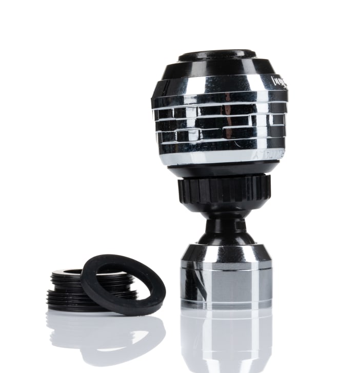 RS PRO Tap Fitting Swivel Tap Aerator for use with M22 Spout End M24 Spout End