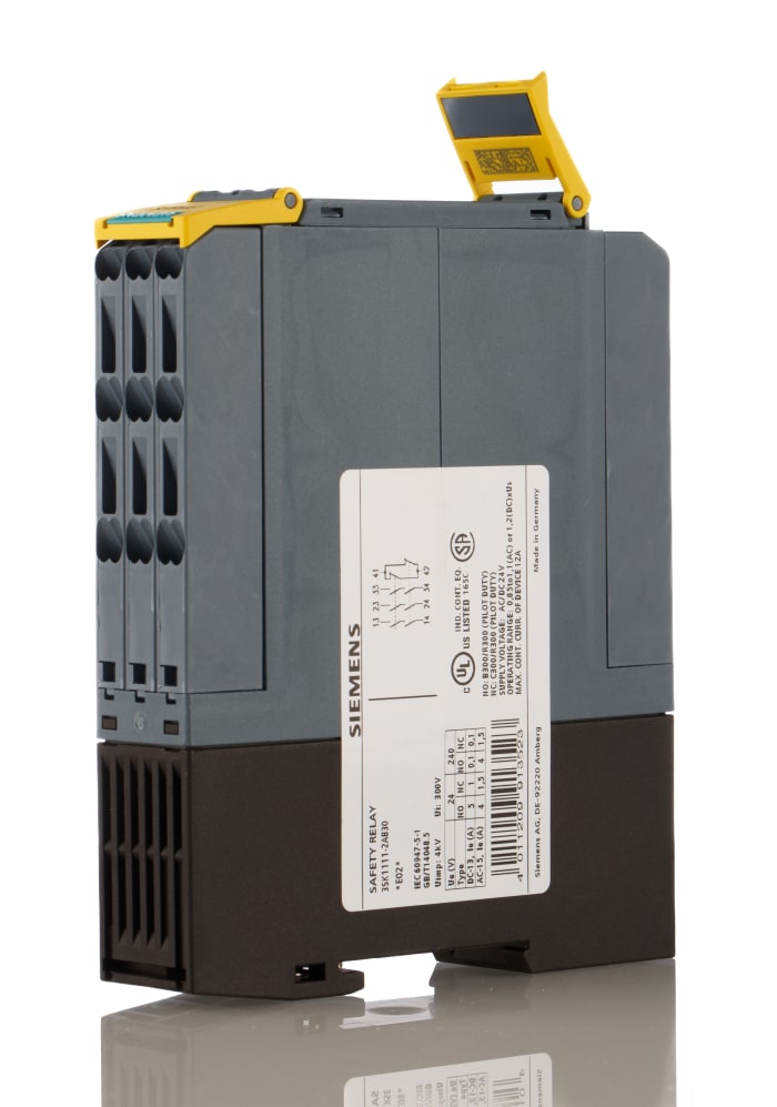 Relais de sécurité Siemens 3SK1, 24V c.a. / V c.c., 1 canal, 4 contacts de sécurité