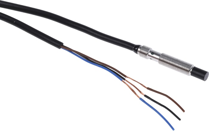 Omron Inductive Threaded Barrel Proximity Sensor, M5, 3 mm Detection, PNP NO, 10 → 30 V dc