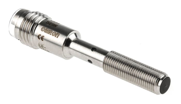 Omron Inductive Threaded Barrel Proximity Sensor, M5, 1.2 mm Detection, PNP NO, 10 → 30 V dc