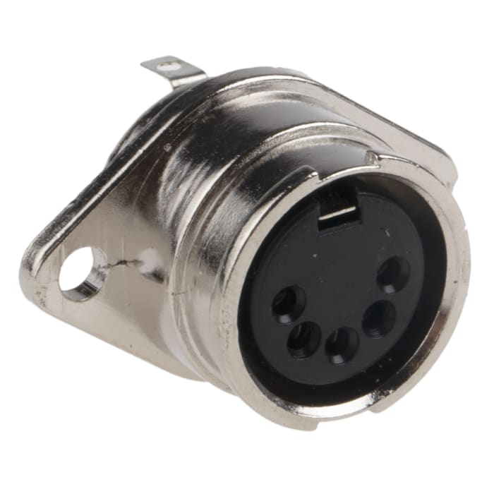 RS PRO 5 Pole Din Socket, 2A, 100 V ac, Twist Lock, Female, Panel Mount