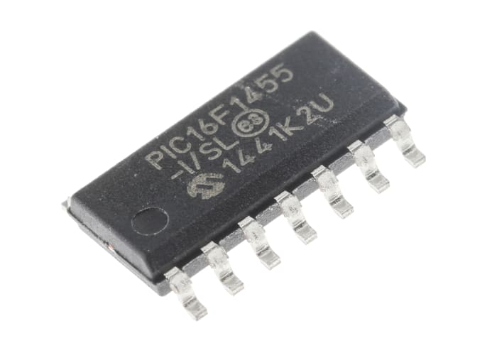 Microchip, 8bit PIC, PIC16F Microcontroller, 48MHz, 14 kB Flash, 14-Pin SOIC