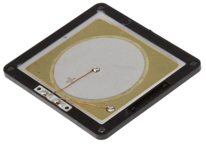 Sonitron Piezoelectric Miniature Speaker, 81dB, 700 Hz → 20 kHz, 220nF, 43.5 x 39 x 2mm