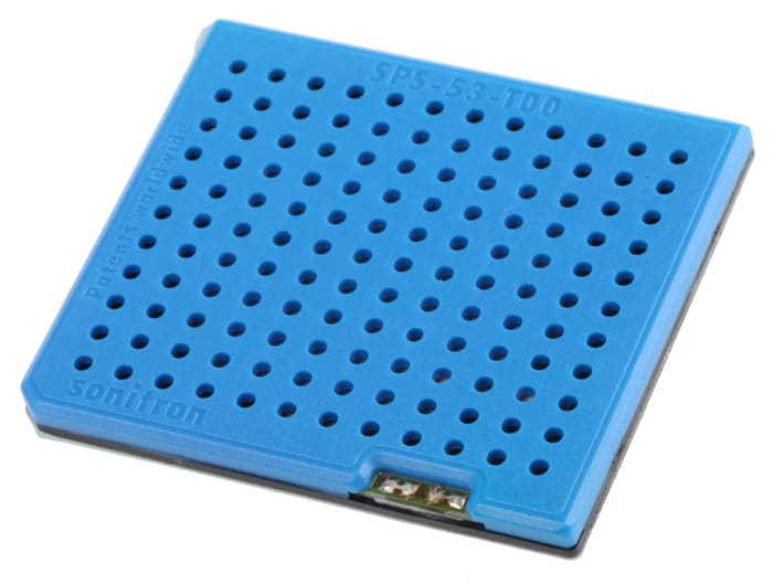 Sonitron Piezoelectric Miniature Speaker, 93dB, 300 Hz → 20 kHz, 960nF, 61.2 x 53 x 4.5mm