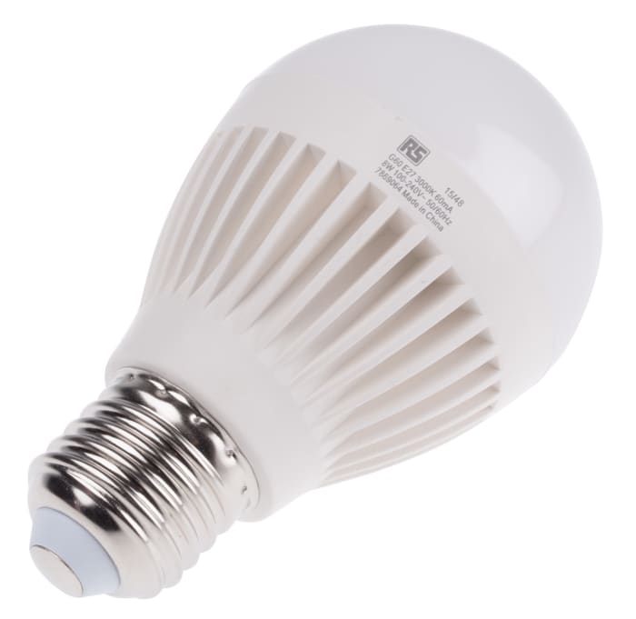 RS PRO E27 LED GLS Bulb 8 W(50W), 3000K, Warm White, GLS shape