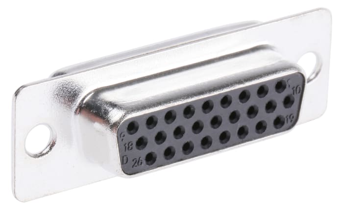 MH Connectors MHDDS 26 Way Cable Mount D-sub Connector Socket, 2.99mm Pitch