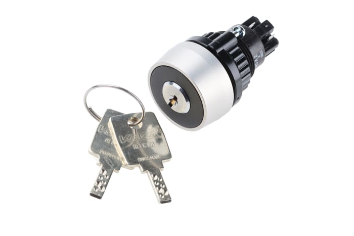 EAO IP65 Keylock Switch, 1NC+1NO, 5 A @ 250 V ac 2-Way Flat-Key