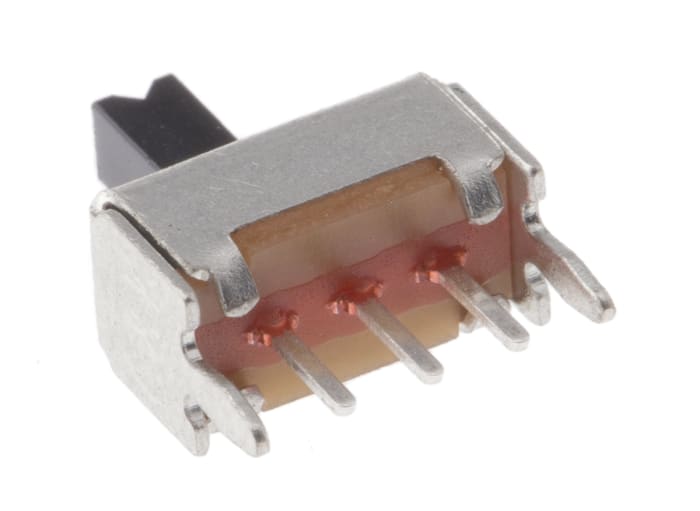 C & K Through Hole Slide Switch SPDT Latching 100 mA @ 12 V dc Slide