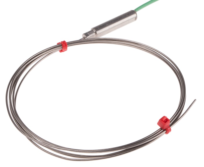 Thermocouple à isolation minérale RS PRO type K Ø 1mm, L 1.5m, +750°C max à Raccord dénudé
