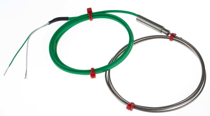 Thermocouple à isolation minérale RS PRO type K Ø 1.5mm, L 1m, +1100°C max à Raccord dénudé