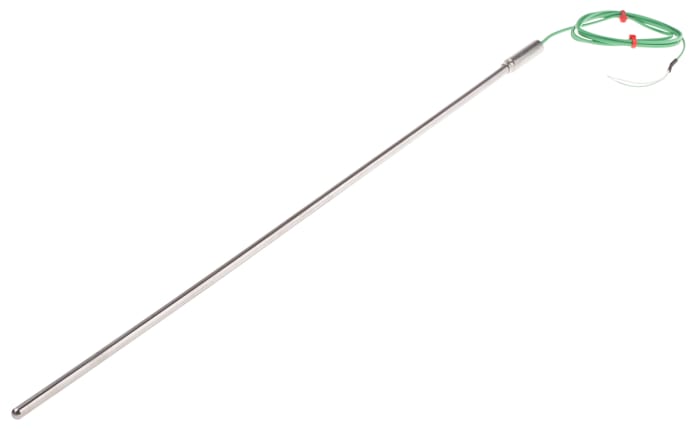 RS PRO Type K Mineral Insulated Thermocouple 500mm Length, 6mm Diameter → +1100°C