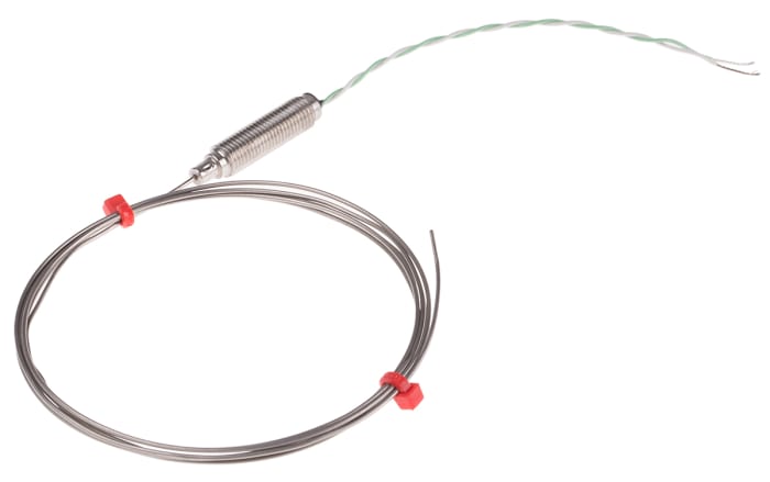 Thermocouple à isolation minérale RS PRO type K Ø 1mm, L 1.5m, +750°C max à Raccord dénudé