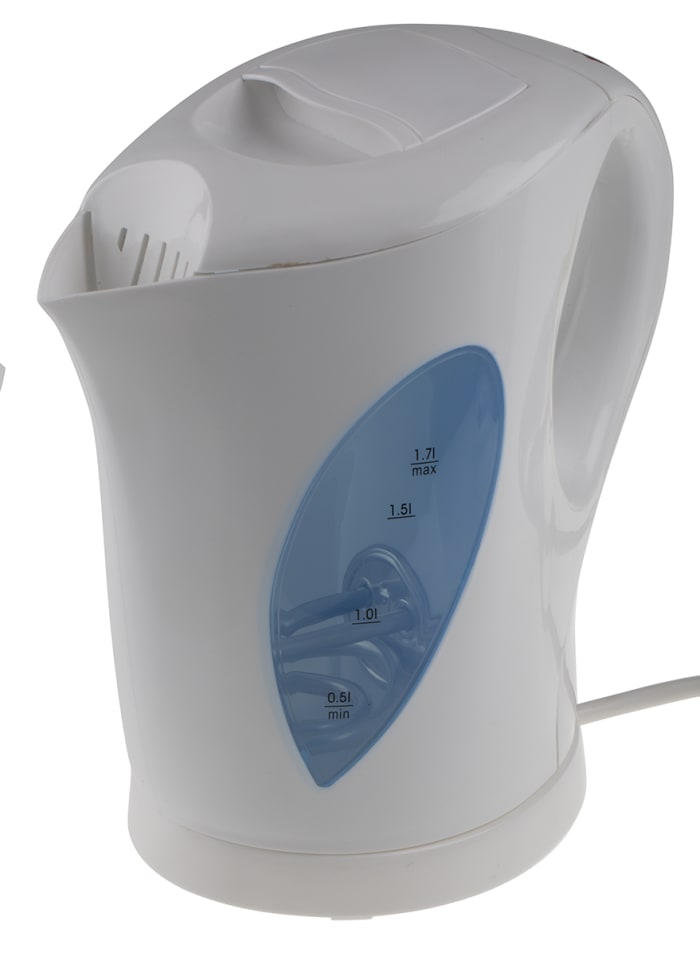 RS PRO 1.7L 1200W Kettle, White
