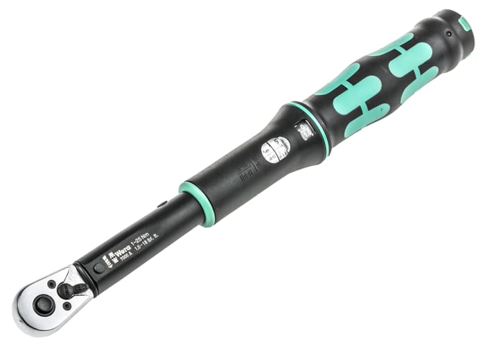 Wera Mechanical Torque Wrench, 1 → 25Nm, 1/4 in 1 → 25 Nm Drive, Square Drive