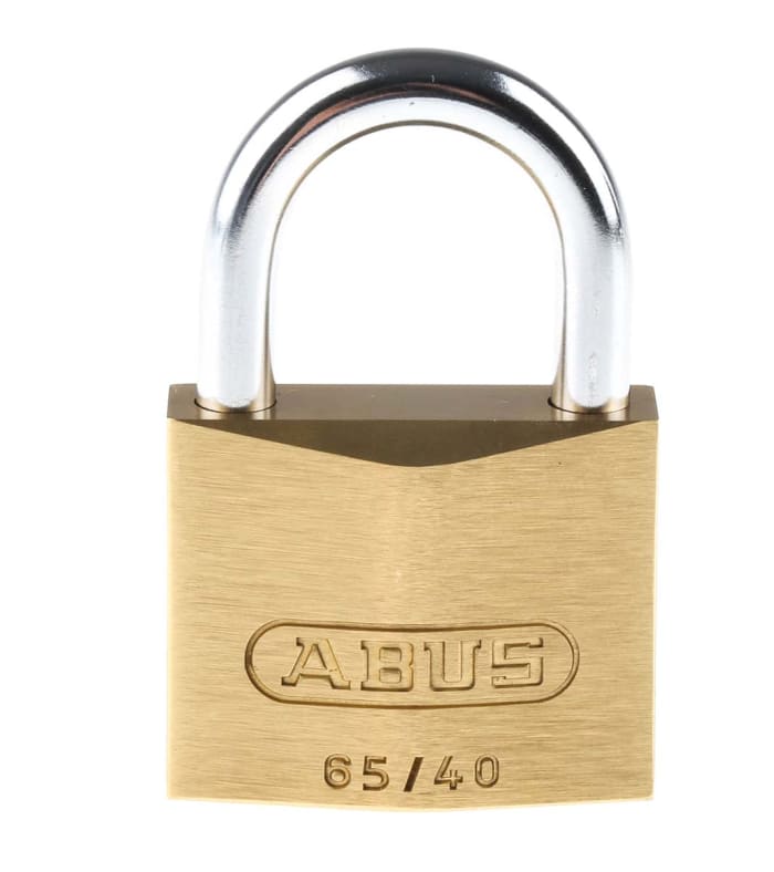 ABUS Key Weatherproof Brass Steel Padlock 6.5mm Shackle 40mm Body