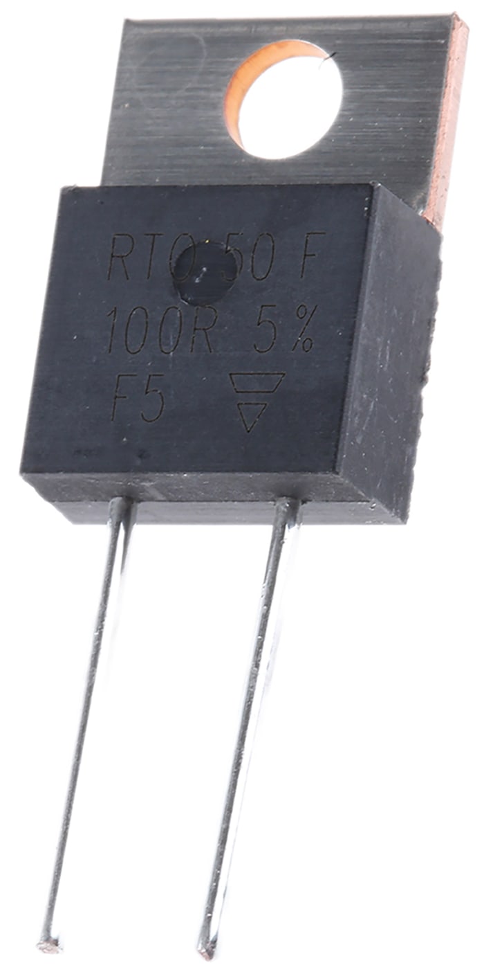Vishay 100Ω Thick Film Resistor 50W ±5% RTO050F100R0JTE1