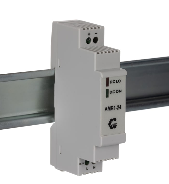 Chinfa AMR1 Switched Mode DIN Rail Power Supply, 230V ac ac Input, 24V dc dc Output, 420mA Output, 10W