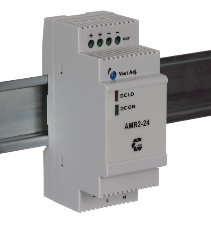 Chinfa AMR2 Switched Mode DIN Rail Power Supply, 90 → 264V ac ac Input, 24V dc dc Output, 1A Output, 24W