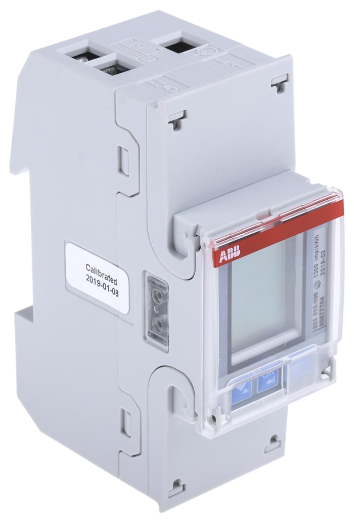 2CMA100149R1000 B21 111100 ABB ABB B21 1 Phase LCD Energy Meter with