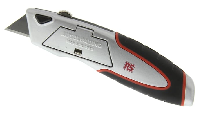 RS PRO Safety Knife with Straight Blade, Retractable