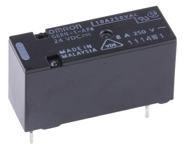 Omron PCB Mount Non-Latching Relay, 24V dc Coil, 5A Switching Current, SPDT