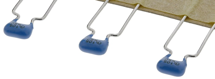 Murata 1μF MLCC, 50V dc V, ±10% , Through Hole