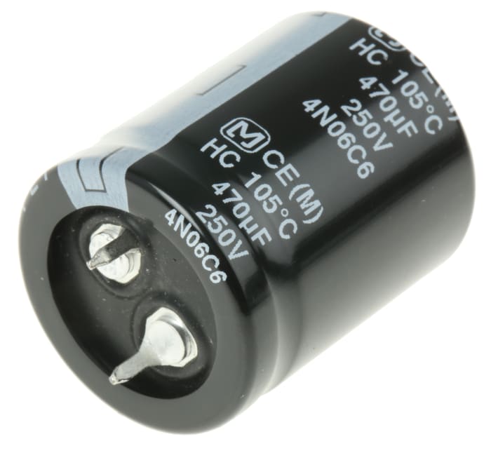 Panasonic 470μF Electrolytic Aluminium Electrolytic Capacitor 250V dc, Through Hole - EETHC2E471JJ