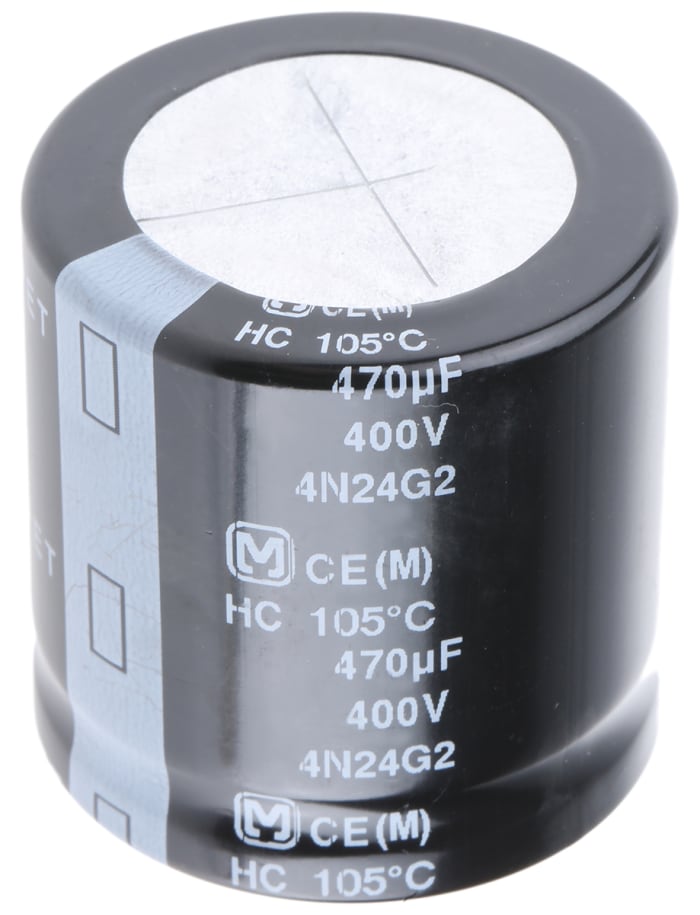 Panasonic 470μF Electrolytic Aluminium Electrolytic Capacitor 400V dc, Through Hole - EETHC2G471LJ