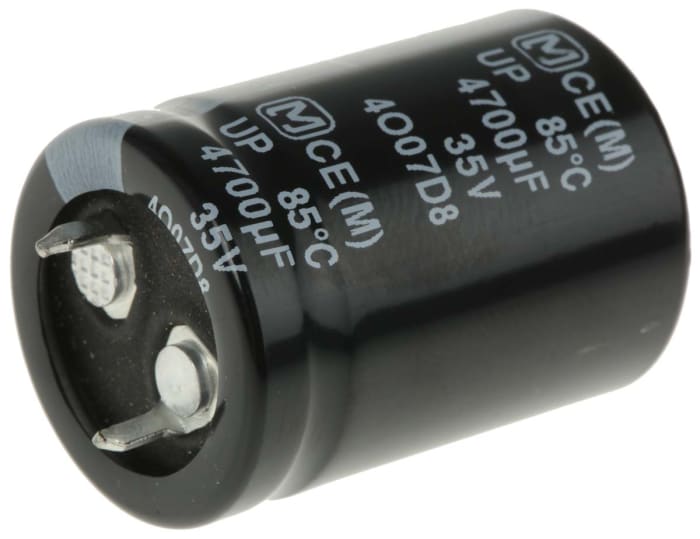 Panasonic 4700μF Aluminium Electrolytic Capacitor 35V dc, Through Hole - ECEC1VP472BJ