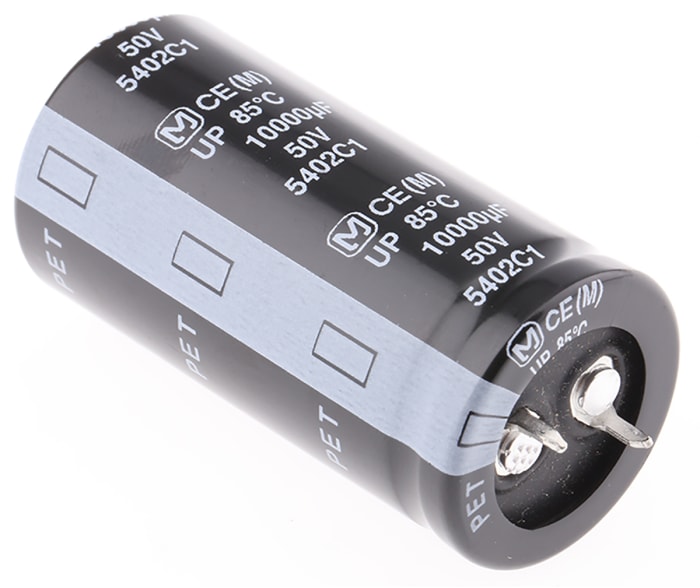 Panasonic 10000μF Electrolytic Aluminium Electrolytic Capacitor 50V dc, Through Hole - ECEC1HP103CJ