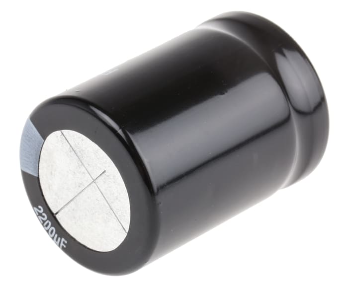 Panasonic 2200μF Electrolytic Aluminium Electrolytic Capacitor 63V dc, Through Hole - ECEC1JP222BJ
