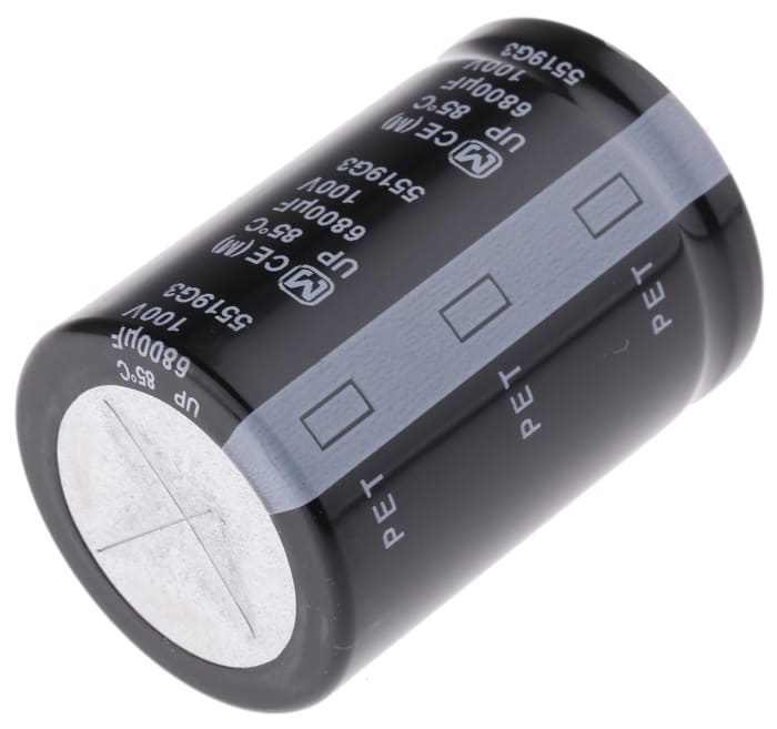 Panasonic 6800μF Electrolytic Aluminium Electrolytic Capacitor 100V dc, Through Hole - ECEC2AP682EJ