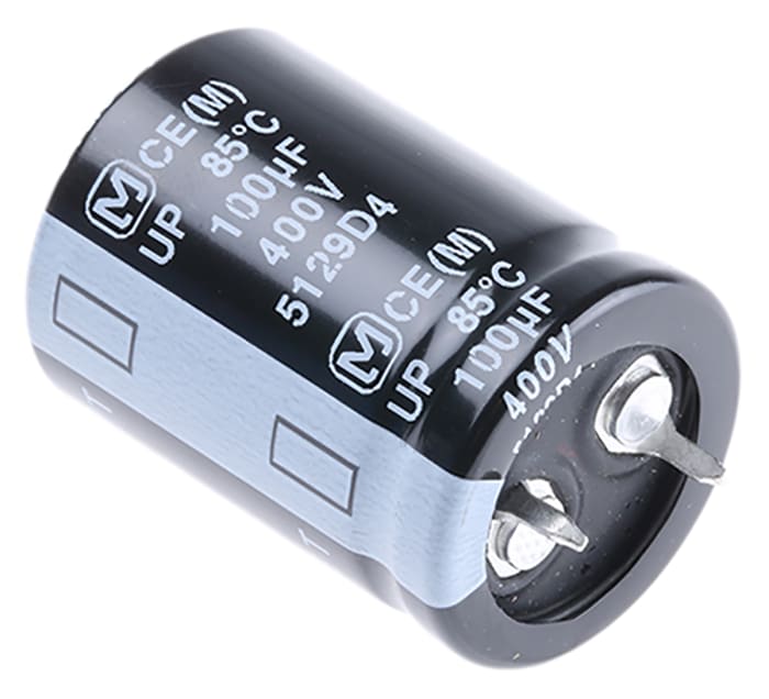 Panasonic 100μF Electrolytic Aluminium Electrolytic Capacitor 400V dc, Through Hole - ECEC2GP101BJ
