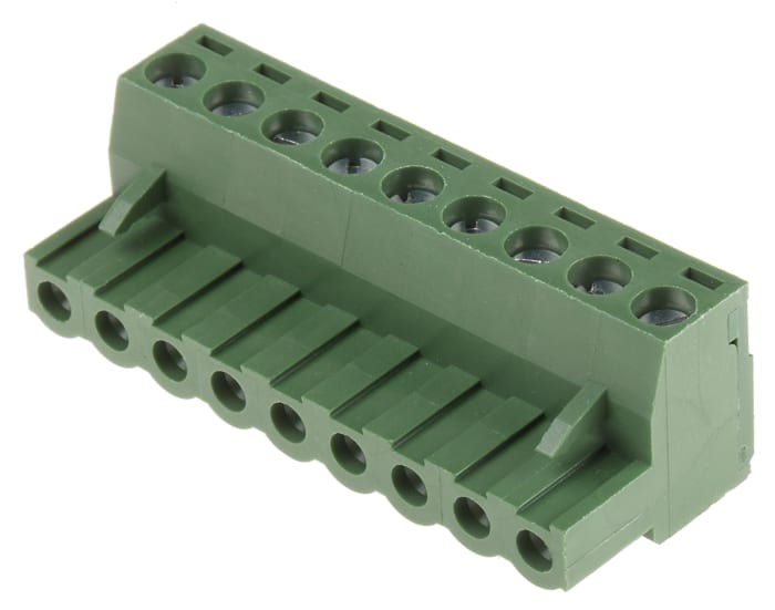 RS PRO PCB Terminal Strip, 9-Contact, 5.08mm Pitch, Cable Mount, 1-Row, Screw Termination