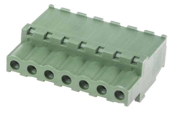 RS PRO, 5.08mm Pitch, 7 Way, Pluggable Terminal Block, Plug, Cable Mount, Screw Termination