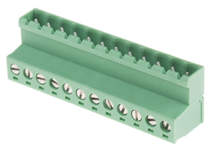 Bornier pour circuit imprimé RS PRO 12 contacts 1 rangée(s) pas de 5.08mm