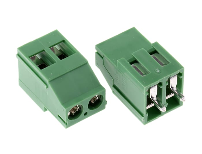 RS PRO PCB Terminal Strip, 2-Contact, 5.08mm Pitch, Through Hole Mount, 1-Row, Screw Termination