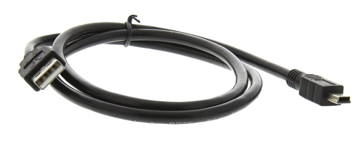 Latiguillo USB RS PRO, long. 0.8m, color Negro